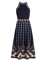 Sandrinna Jacqaurd Midi-Dress