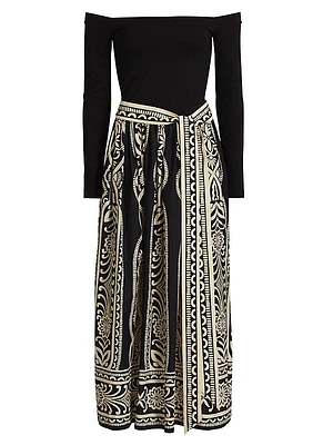Imani Off-the-Shoulder Printed Maxi Dress