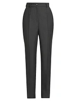 Wool Tailored Slim-Fit Trousers