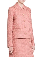 Floral Jacquard Tailored Jacket