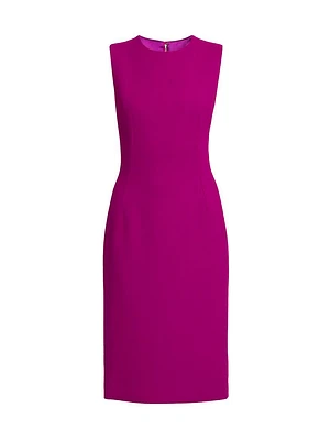 Wool Crepe Shift Dress