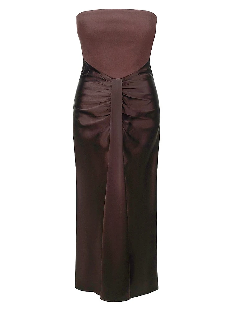 Wayfaring Strapless Draped Gown