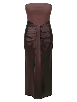 Wayfaring Strapless Draped Gown
