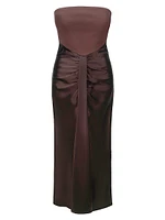 Wayfaring Strapless Draped Gown