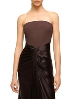 Wayfaring Strapless Draped Gown