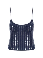 Emerson Sequined Rib-knit Tank