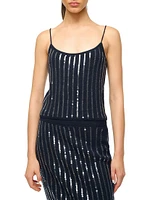Emerson Sequined Rib-knit Tank