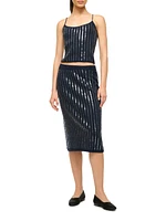 Emerson Sequined Rib-knit Tank