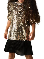 Little Girl's & Darcey Sequined T-Shirt Dress