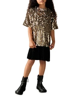 Little Girl's & Darcey Sequined T-Shirt Dress