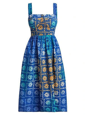 Ronke Floral Cotton Knee-Length Dress