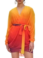 Meli Ombré Chiffon Wrap Cover-Up