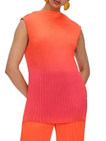 Atti Ombré Plisse Sleeveless Tunic