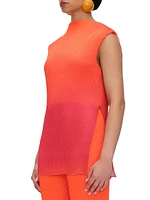Atti Ombré Plisse Sleeveless Tunic