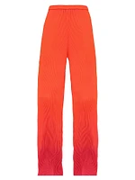 Atti Ombré Plissé Straight-Leg Pants