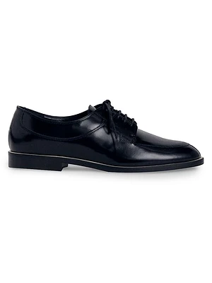 Leather Lace-Up Loafers