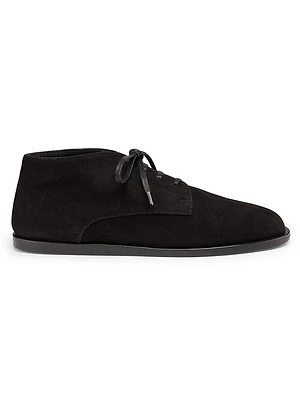 Leather Derby-Style Flats