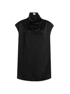 Satin Funnel Neck Top