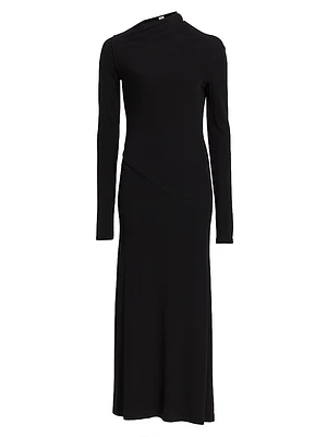 Draped Jersey Maxi Dress