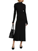 Draped Jersey Maxi Dress