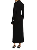Draped Jersey Maxi Dress