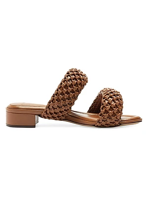 Lilla 30MM Woven Leather Sandals