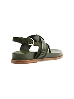 Vicky Leather T-Strap Sandals