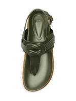 Vicky Leather T-Strap Sandals