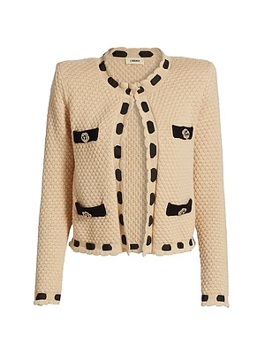 Astor Cotton-Blend Crewneck Cardigan