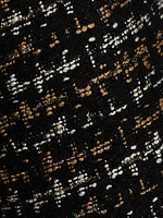 Livvy Houndstooth Tweed High-Rise Straight-Leg Pants