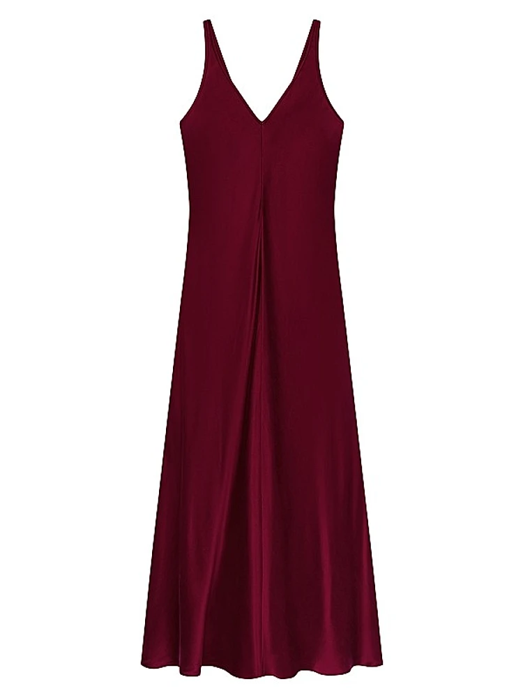 Washable Silk Maxi Bias Dress