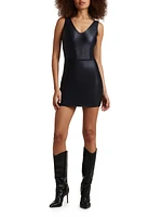 Matte Metallic Micro Miniskirt