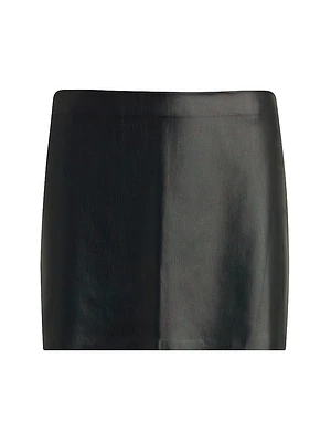 Faux Leather Pencil Miniskirt