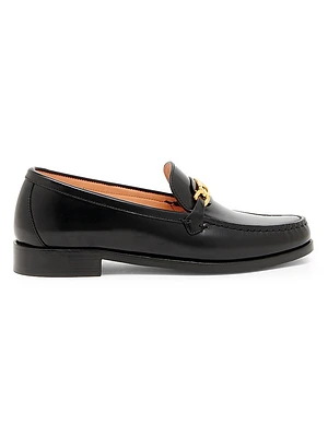 Brushed Leather Brass Loafers