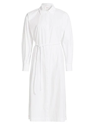 Katia Cotton Poplin Tie-Waist Midi-Dress