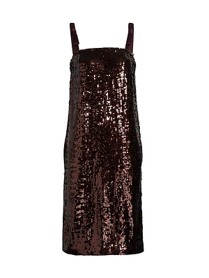 Vonna Sequined Shift Dress