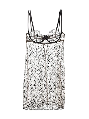 Ondule Embroidered Lace Mini Slip