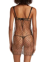 Ondule Embroidered Lace Mini Slip