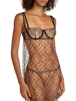 Ondule Embroidered Lace Mini Slip