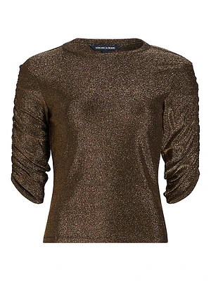 Waldorf Metallic Ruched Top