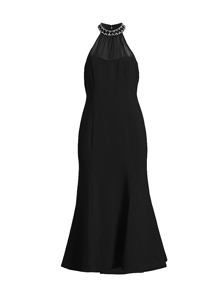 Lirio Embellished Collar Cocktail Dress