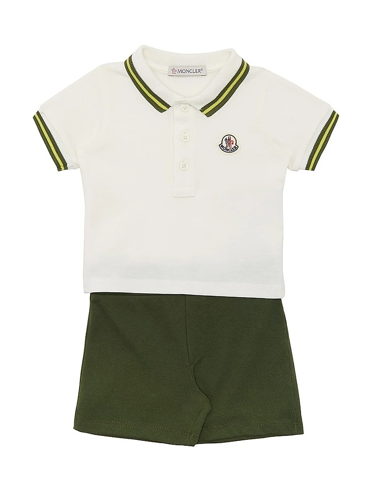 Baby Boy's Polo Shirt & Shorts Set