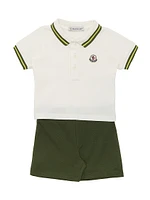 Baby Boy's Polo Shirt & Shorts Set