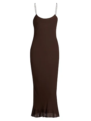 Suki Pleated Hem Midi-Dress
