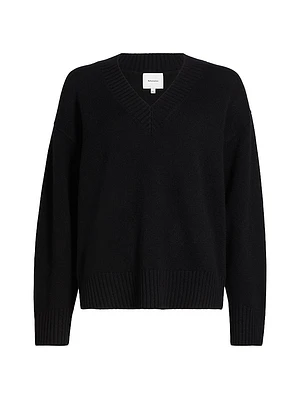 Jadey Cashmere Oversized V-Neck Sweater
