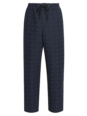 Weave Cotton Jogger Pants