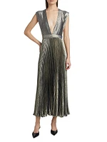 La Fête Gala Shimmer Pleated Gown
