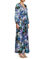 Izzy Metallic Floral Maxi Dress