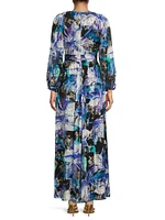 Izzy Metallic Floral Maxi Dress