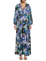 Izzy Metallic Floral Maxi Dress